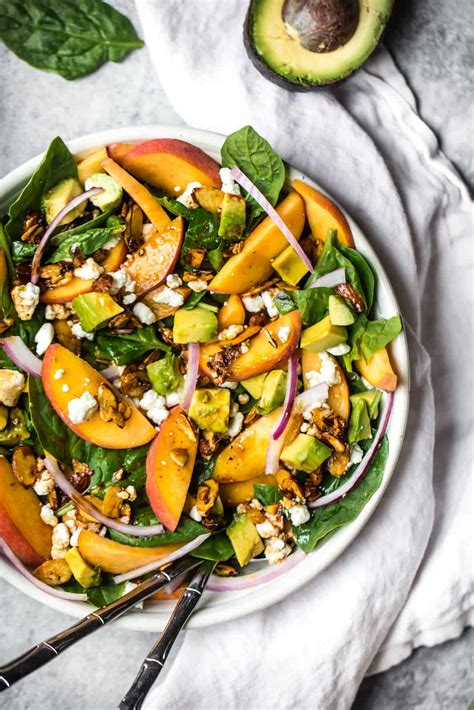 How much fat is in fresh peach salad retail package - calories, carbs, nutrition