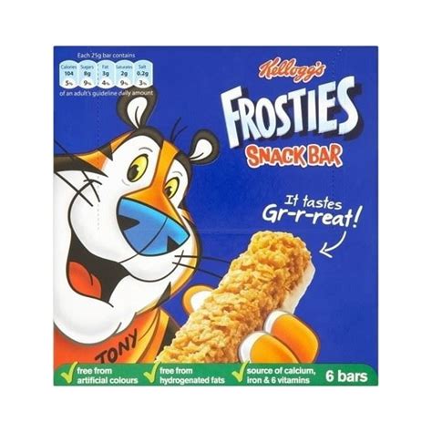 How much fat is in frosties snack bar - calories, carbs, nutrition