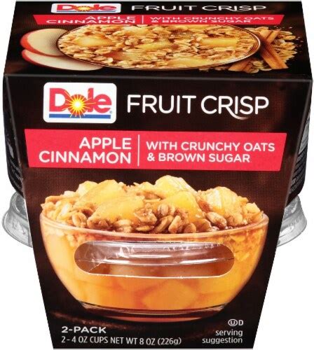 How much fat is in fruit crisp - apple cinnamon - calories, carbs, nutrition