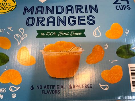 How much fat is in fruit naturals mandarin oranges - calories, carbs, nutrition