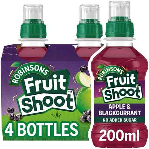 How much fat is in fruit shoot apple and blackcurrant - calories, carbs, nutrition