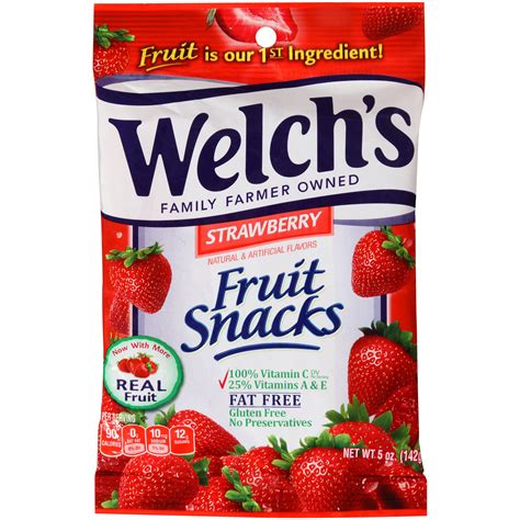 How much fat is in fruit snacks - strawberry - calories, carbs, nutrition