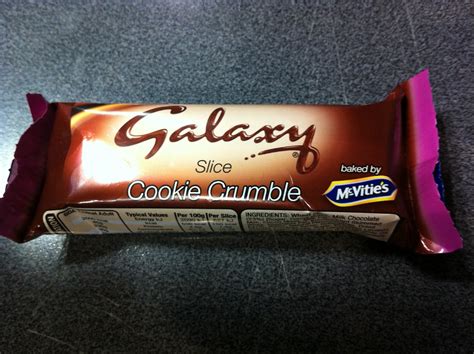How much fat is in galaxy slice - cookie crumble - calories, carbs, nutrition