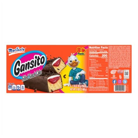 How much fat is in gansito - calories, carbs, nutrition