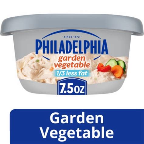 How much fat is in garden vegetable cream cheese - calories, carbs, nutrition