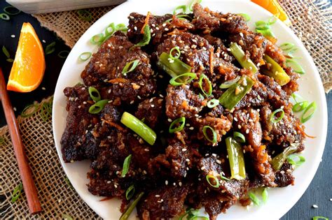 How much fat is in garlic orange chili beef - calories, carbs, nutrition