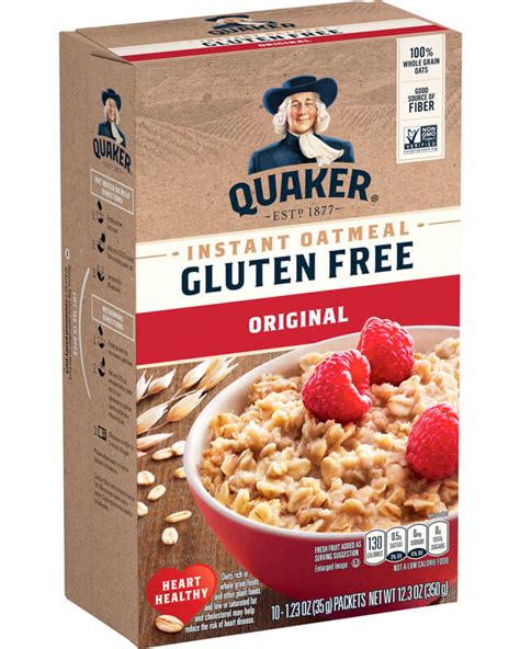 How much fat is in gluten free oatmeal original - calories, carbs, nutrition