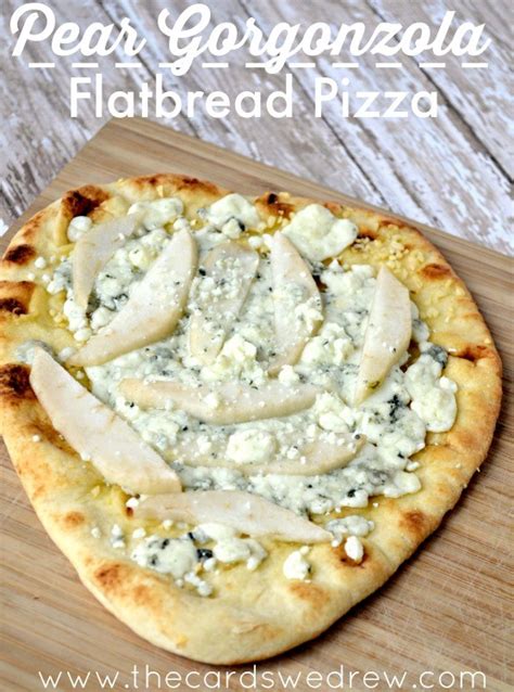 How much fat is in gorgonzola w/pear flatbrd pizza - calories, carbs, nutrition