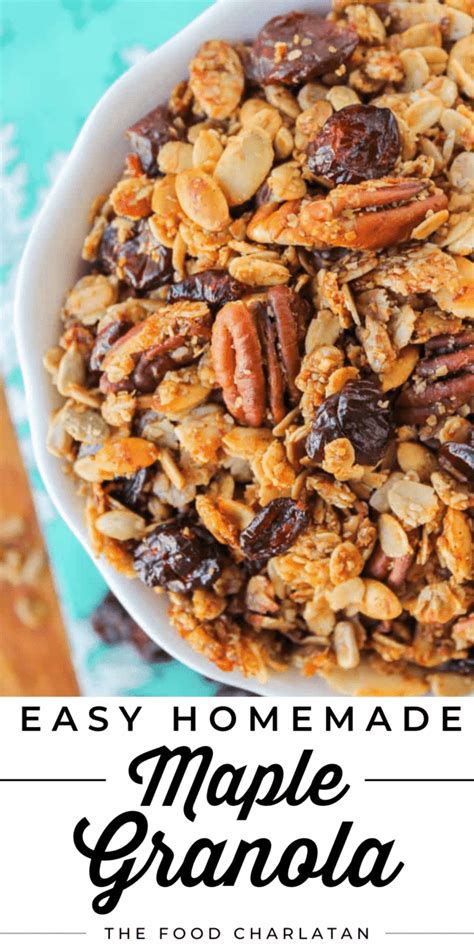 How much fat is in granola - maple pecan - calories, carbs, nutrition