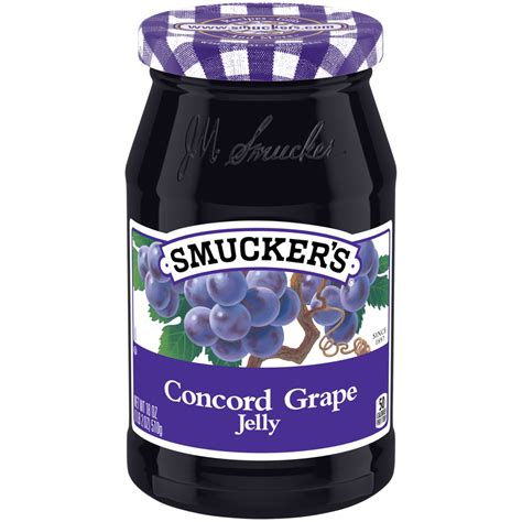 How much fat is in grape jelly, smuckers, 1/2 oz - calories, carbs, nutrition