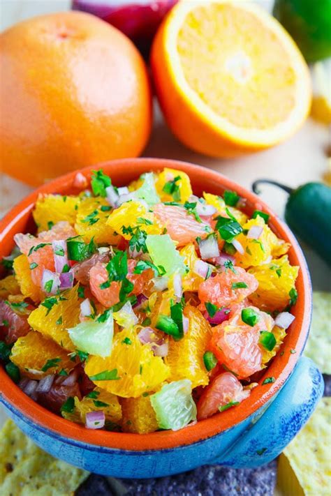 How much fat is in grapefruit salsa - calories, carbs, nutrition