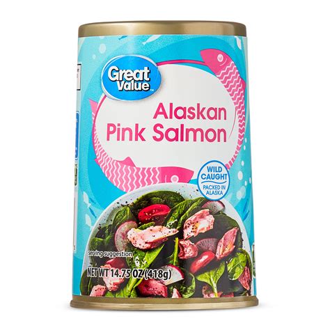 How much fat is in great value alaskan pink salmon - calories, carbs, nutrition