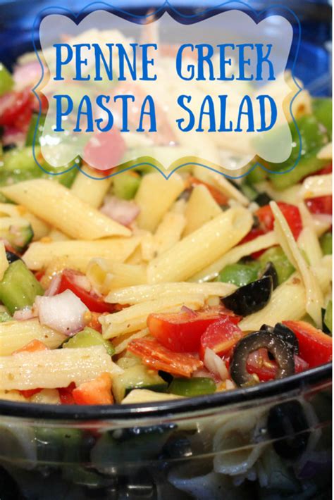 How much fat is in greek penne side salad - calories, carbs, nutrition