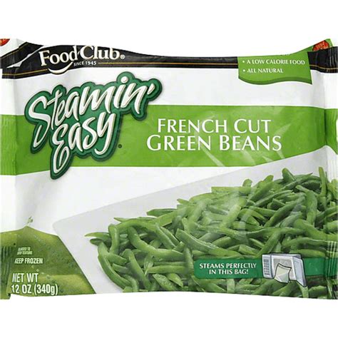 How much fat is in green beans french cut frozen steamed 4 oz - calories, carbs, nutrition