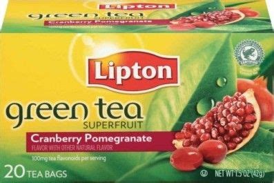 How much fat is in green tea - cranberry pomegranate - calories, carbs, nutrition