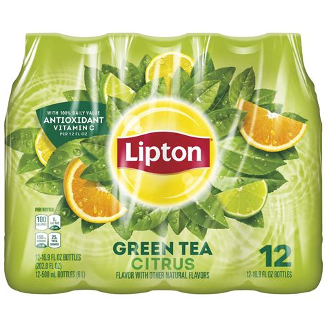 How much fat is in green tea with citrus (82376.0) - calories, carbs, nutrition