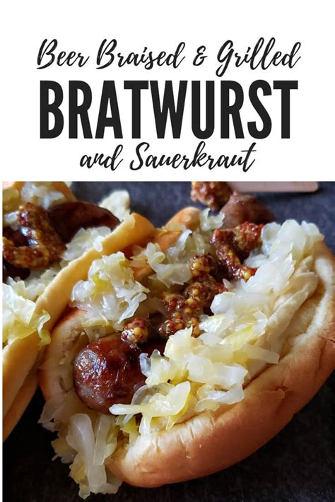 How much fat is in grilled bratwurst with sauerkraut - calories, carbs, nutrition