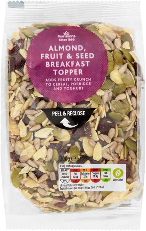 How much fat is in ground almonds porridge topper - calories, carbs, nutrition