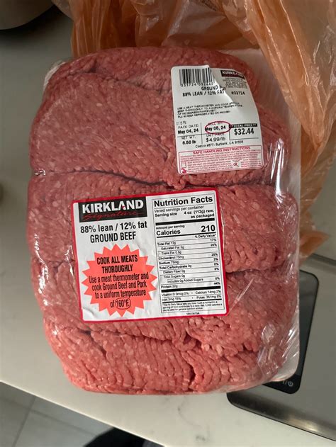 How much fat is in ground beef 88/12 - calories, carbs, nutrition