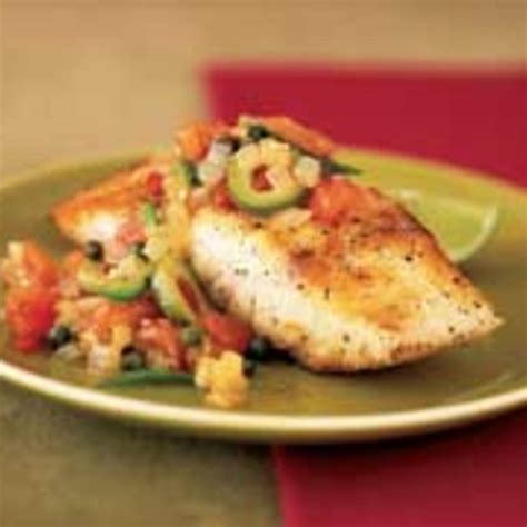 How much fat is in grouper 4-6 oz pan fried tomato olive sauce - calories, carbs, nutrition