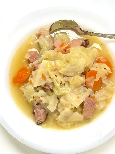 How much fat is in ham, cabbage & potato soup - calories, carbs, nutrition