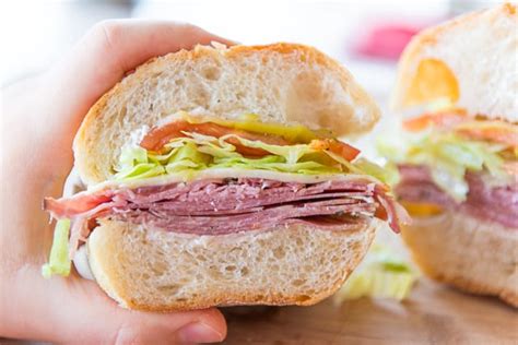 How much fat is in ham, salami provolone club withpotato salad - calories, carbs, nutrition