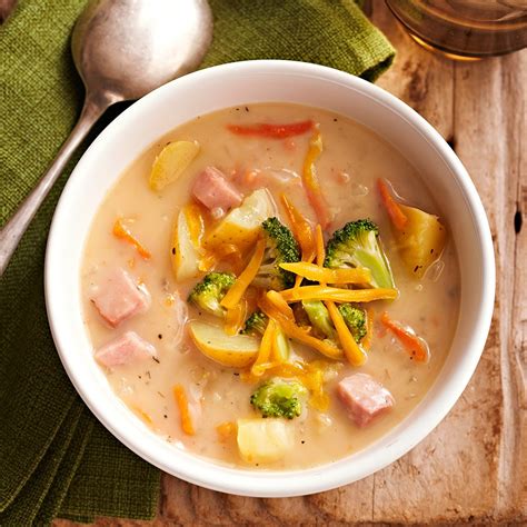 How much fat is in ham and potato chowder - calories, carbs, nutrition