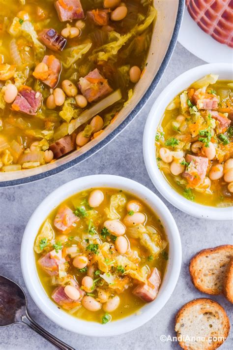 How much fat is in ham bean soup - calories, carbs, nutrition