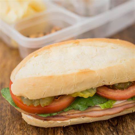 How much fat is in ham mozzarella mini sub - calories, carbs, nutrition