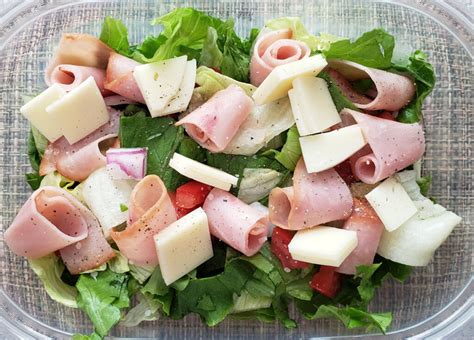 How much fat is in ham provolone mini sub withtriple bean salad - calories, carbs, nutrition