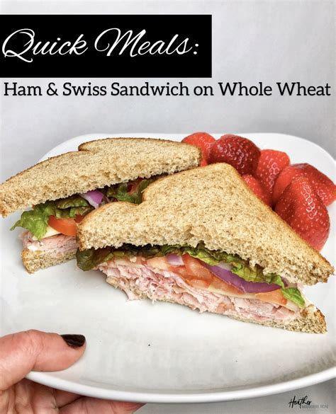 How much fat is in ham swiss on wheat - calories, carbs, nutrition