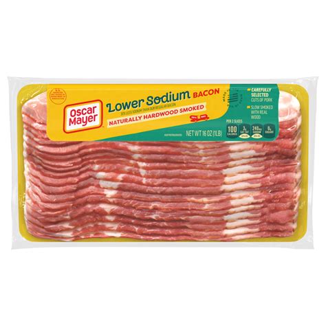How much fat is in hardwood smoked lower sodium bacon - calories, carbs, nutrition