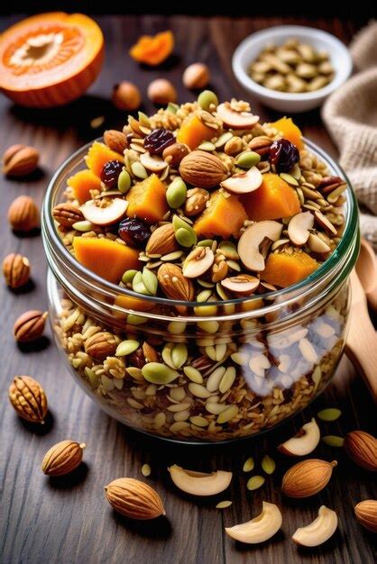 How much fat is in hazelnut and pumpkin seed granola - calories, carbs, nutrition