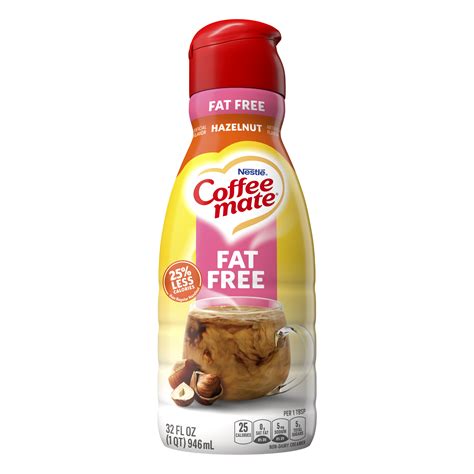 How much fat is in hazelnut coffee creamer - calories, carbs, nutrition