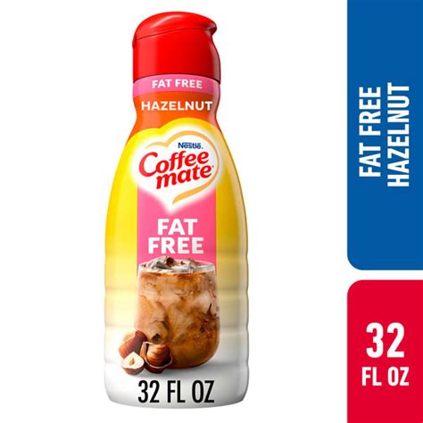 How much fat is in hazelnut creamer - calories, carbs, nutrition