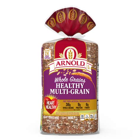 How much fat is in healthy multi-grain bread - calories, carbs, nutrition