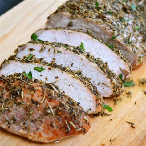 How much fat is in herb crusted pork loin - calories, carbs, nutrition