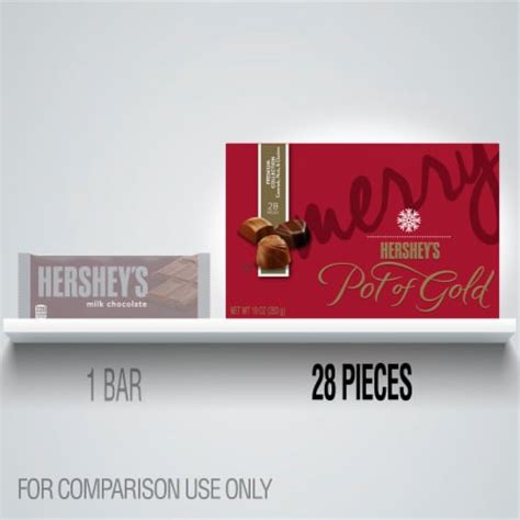 How much fat is in hershey's pot of gold boxed chocolates - mint assortment - calories, carbs, nutrition