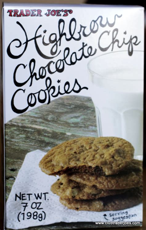 How much fat is in highbrow chocolate chip cookies - calories, carbs, nutrition