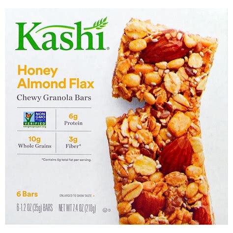 How much fat is in honey almond flax chewy granola bar - calories, carbs, nutrition