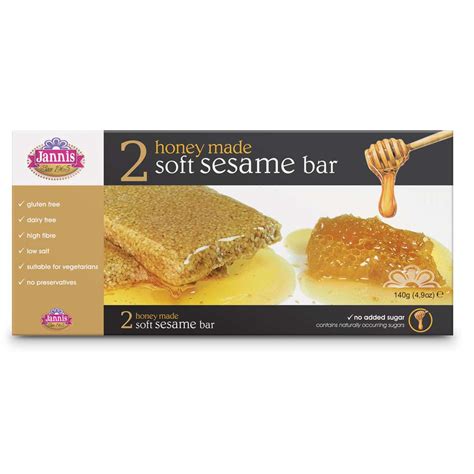 How much fat is in honey bar sesame - calories, carbs, nutrition