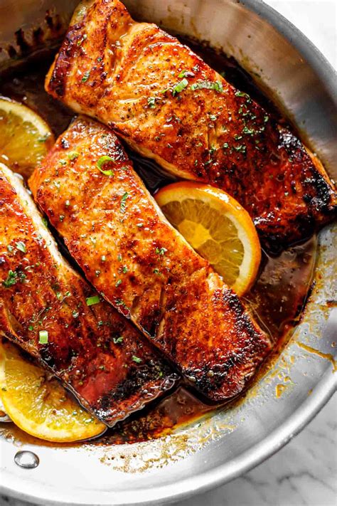 How much fat is in honey maple glazed salmon fillet - calories, carbs, nutrition