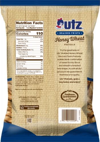 How much fat is in honey wheat pretzel - calories, carbs, nutrition
