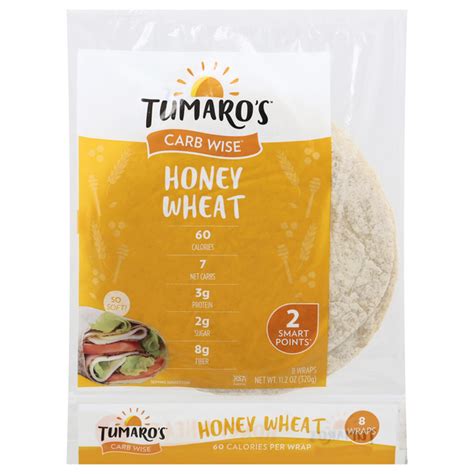 How much fat is in honey wheat wrap - calories, carbs, nutrition