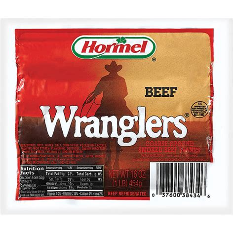 How much fat is in hormel wrangler beef franks - calories, carbs, nutrition