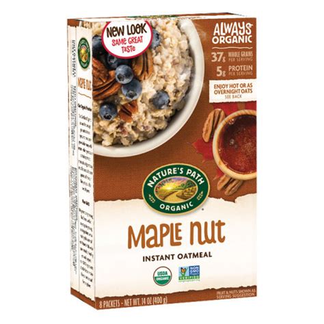 How much fat is in hot oatmeal maple nut - calories, carbs, nutrition