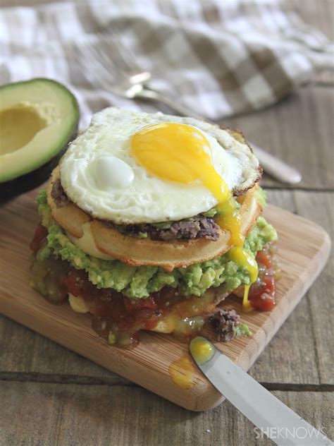 How much fat is in huevos rancheros egg stack - calories, carbs, nutrition