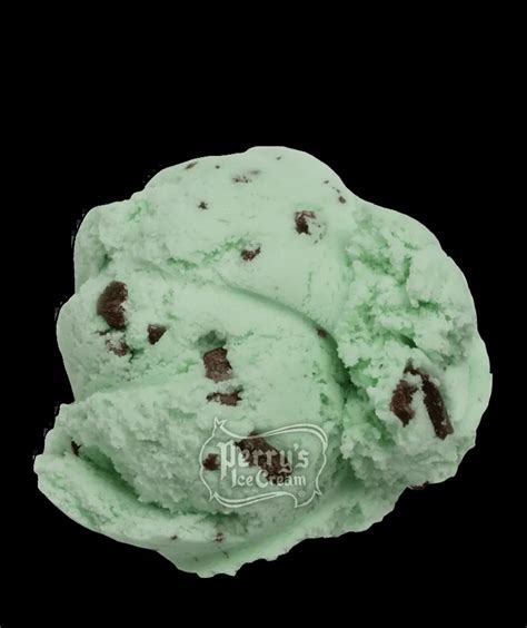 How much fat is in ice cream, mint chip, perry's - calories, carbs, nutrition