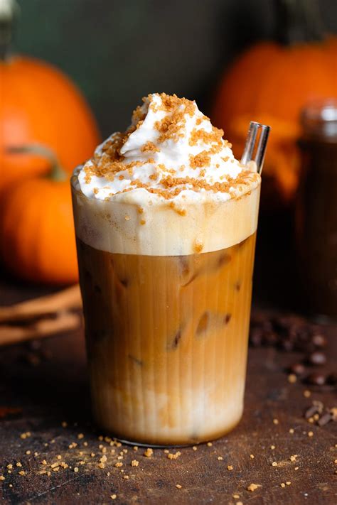 How much fat is in iced pumpkin spice latte - tall - nonfat milk - with whipped cream - calories, carbs, nutrition