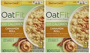 How much fat is in instant oatmeal, cinnamon roll - calories, carbs, nutrition